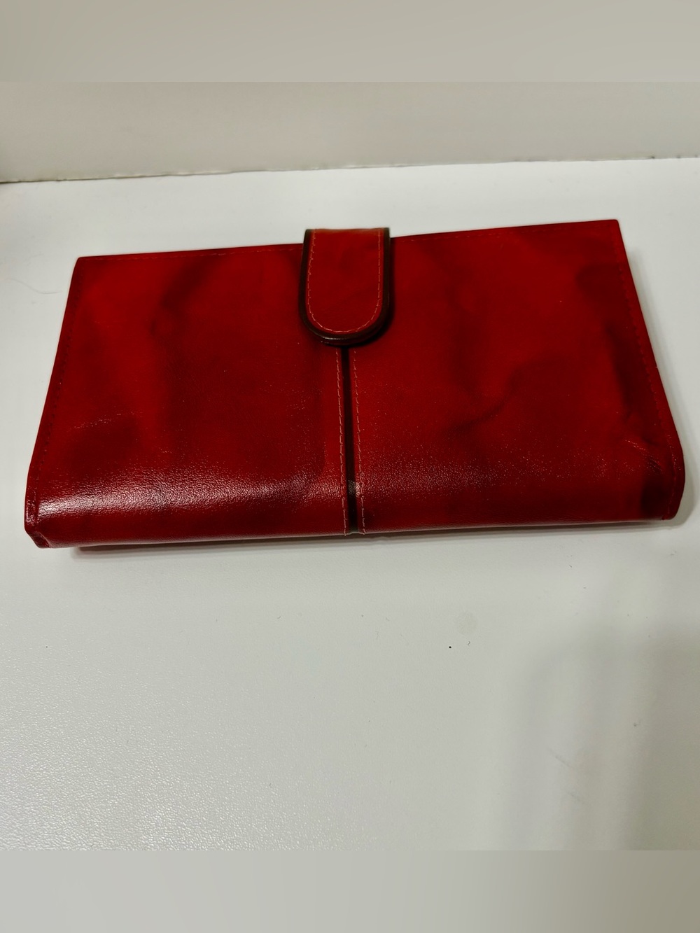 Amity Red Leather Women's Clutch Wallet -